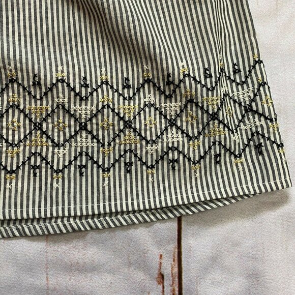 Epic Threads Girls Cold Shoulder Light Weight Striped Shirt-Gray/White-XL-NWT - Picture 2 of 5